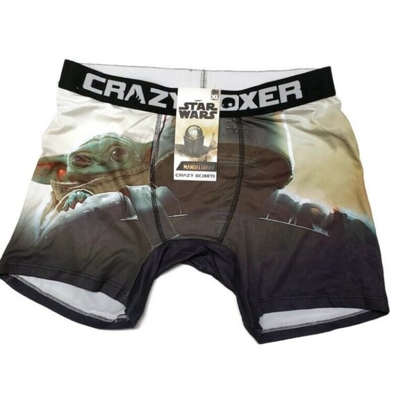 Star Wars THE MANDALORIAN Boxer Briefs Crazy Boxer The Child Art Mens Size XL - Picture 1 of 5